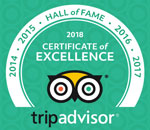 TripAdvisor certificate Of Excellence 